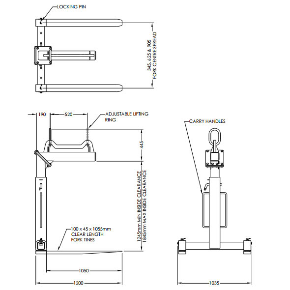 Crane Lifting Pallet 2000kg Lifting Pallet Lifting Hook 2000kg